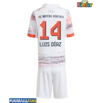 Bayern Munich Luis Diaz #14 Auswärts Trikotsatz Kinder 2025-26 Kurzarm (+ Kurze Hosen)
